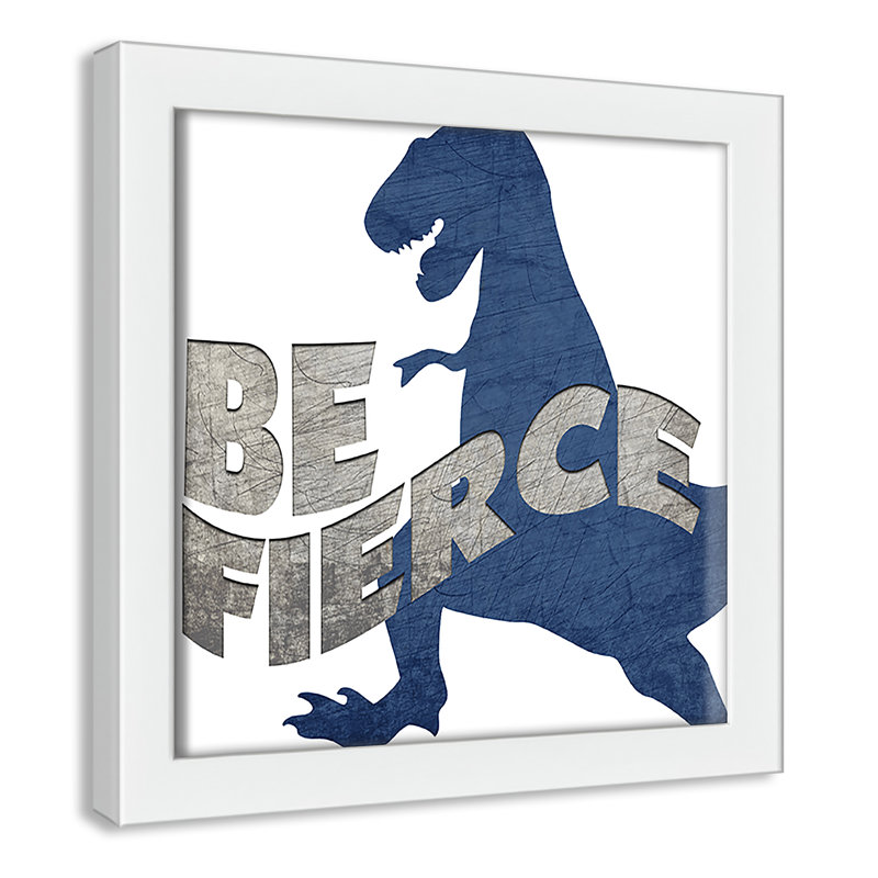 «Be Fierce be Brave», art encadré, H 9 po x l 9 po x P 1,18 po, Cadre blanc