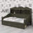 Retro Daybed Featuring Storage Drawers and Built-In Shelving – Multi-Purpose Furniture for Guest Room or Study-2005976565
