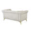 Canapé Chesterfield, canapé Stanford, canapé Chesterfield de haute qualité, canapé en tissu beige, touffeté et froissé; canapé Stanford contemporain. Canapé capitonné avec accoudoirs et dossier à volutes-941153172