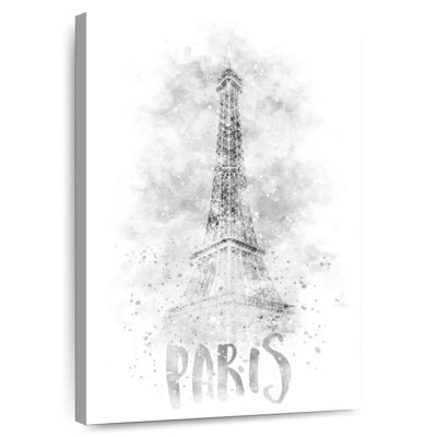 Aquarelle Aime Tour Eiffel monochrome