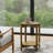 Timber Solid Wood Round Top End Table with Shelf