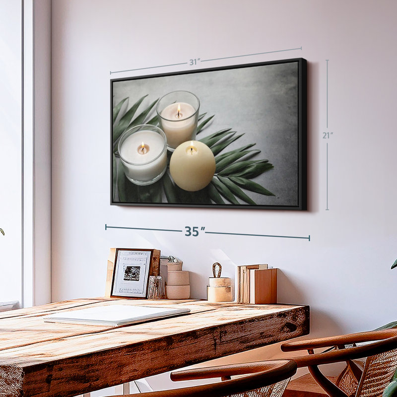 «Spa Candles», reproduction sur toile, H 21 po x l 31 po