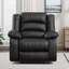 Fauteuil inclinable manuel en cuir végétalien Lamyiah-844157016