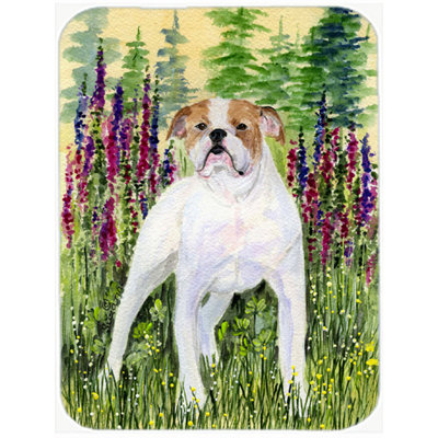 English Bulldog Glass Cutting Board