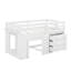 Lit mezzanine simple avec armoire et tablette-496998088