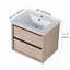 Meuble-lavabo simple avec plateau en bois manufacturé-149084877