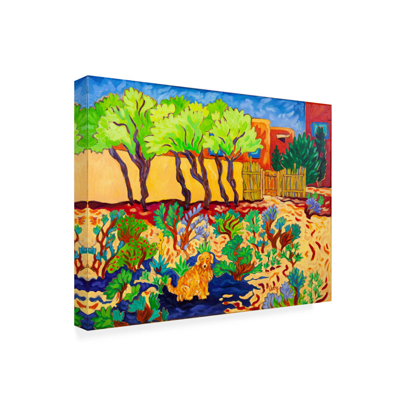 «The Path Home» par Cathy Carey - peinture sur toile tendue, H 18 po x l 24 po x P 2 po