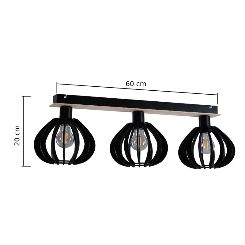 Parma Flush Mount, Black