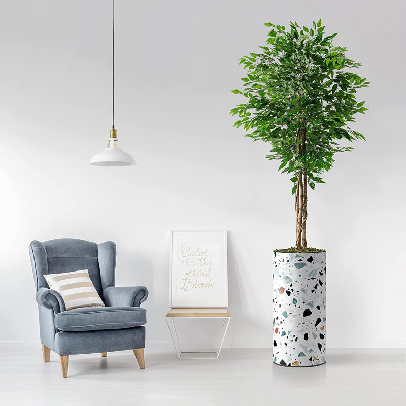 Ficus artificiel 51 po en pot, H 75 po x l 13 po x P 13 po