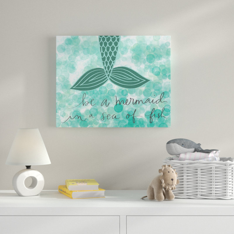 "Burkett Be a Mermaid", art sur toile, Toile tendue, H 30 po x l 40 po x P 1,5 po