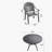 7-Piece Set Of Cast Aluminum Patio Furniture With Black Frame and Red Seat Cushions-1006409056