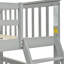 Lit superposé simple au-dessus de double en bois gris, équipé et doté de caractéristiques, construction en pin robuste, peut être divisé en deux pour plus de commodité, pas de sommier nécessaire, rampe supérieure - protection de la longueur, bas