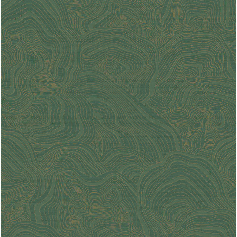 Geodes Abstract Metallic Wallpaper Double Roll, Green