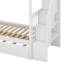 Lit superposé avec lit gigogne et escalier de rangement-501736484