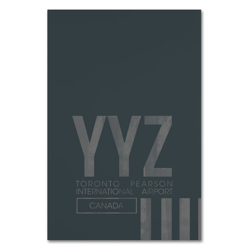 «VYYUR YYZ AEROPORT Layout», reproduction d'impression sur toile tendue, H 24 po x l 16 po