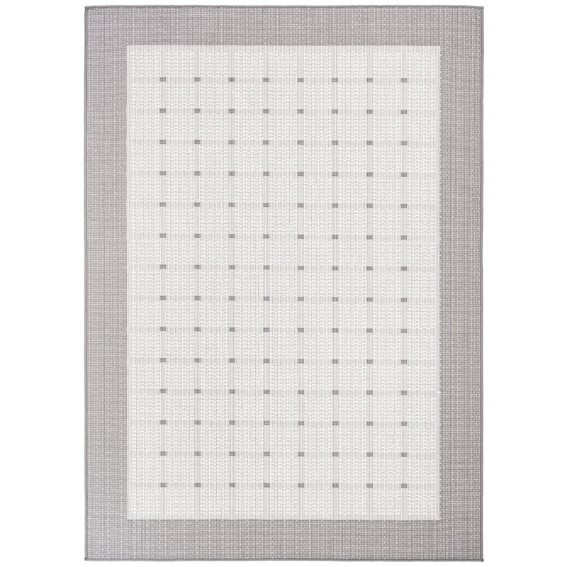 Tapis d'intérieur / extérieur à motif géométrique lavable à la machine Abass, Rectangle 5 pi 3 po x 7 pi 6 po
