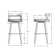 Corda Swivel Upholstered Counter & Bar Stool