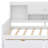 Wooden L-Shape Daybed With Storage Cabinets And Two Storage Drawers, Multi-Functional Bed With Study Desk And Built-In Bookshelf-1268309633-1268309634