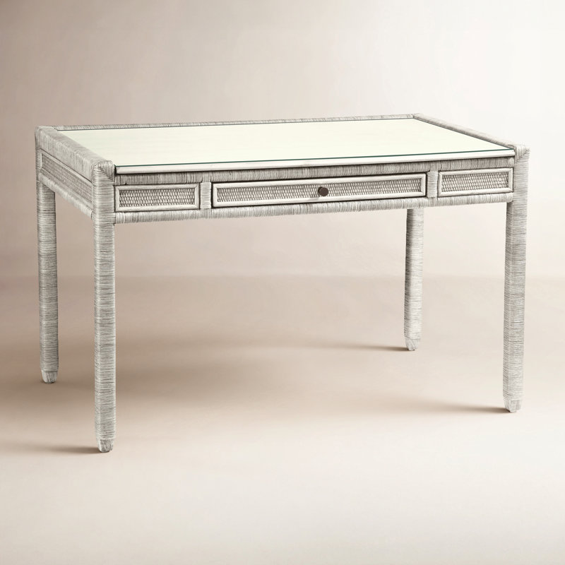 Electra Glinda Desk, Antique Frost White, Yes