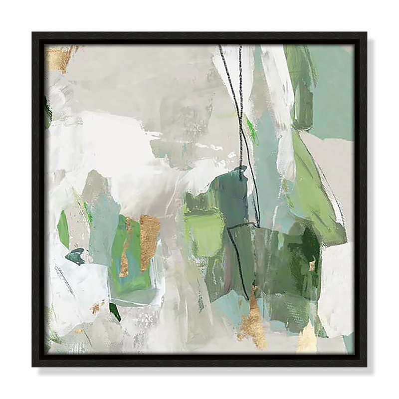 «Enchanted Emerald II» par Tom Reeves, Cadre flottant espresso, H 13,5 po x l 13,5 po x P 2 po