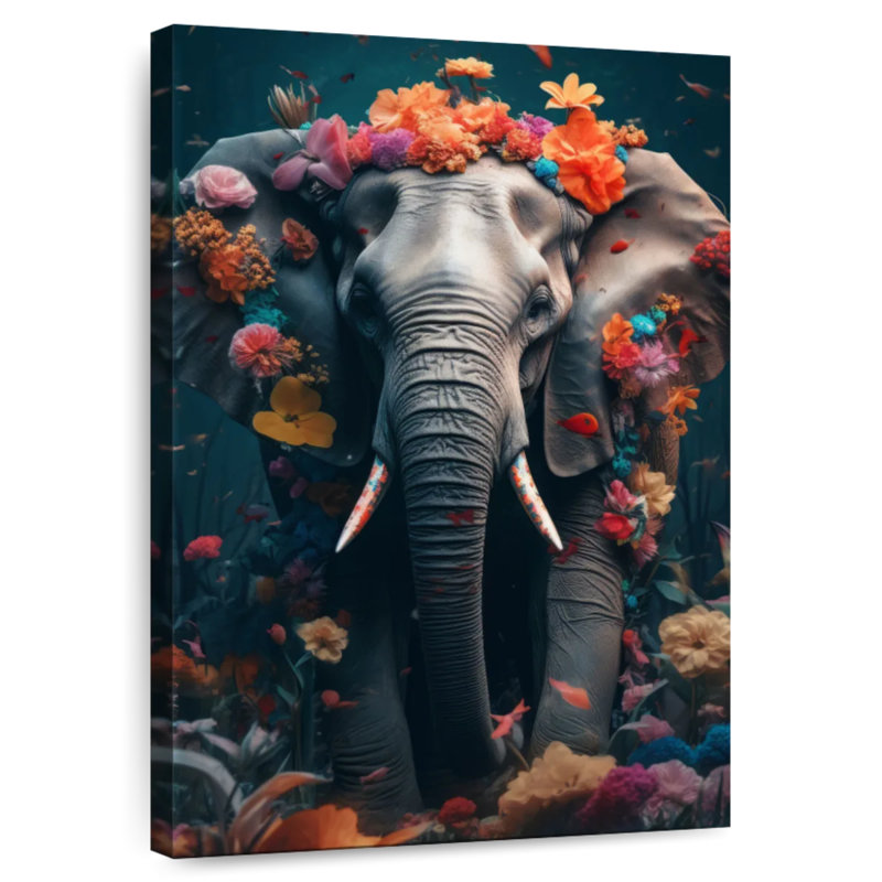 Brampt Elephant Flowers, 30" H x 20" W
