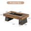 Table basse de 120 cm de large avec rangement central encastré, grande table basse pour salon