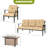4-piece Patio Fire Pit Chat Set, Outdoor Fire Pit Table 50,000 Btu PVC-coated polyester Propane Fire Pit Table, Outdoor Patio Aluminum Sofa Set For Garden, Backyard, Poolside, Deck, Ginger And Light Brown