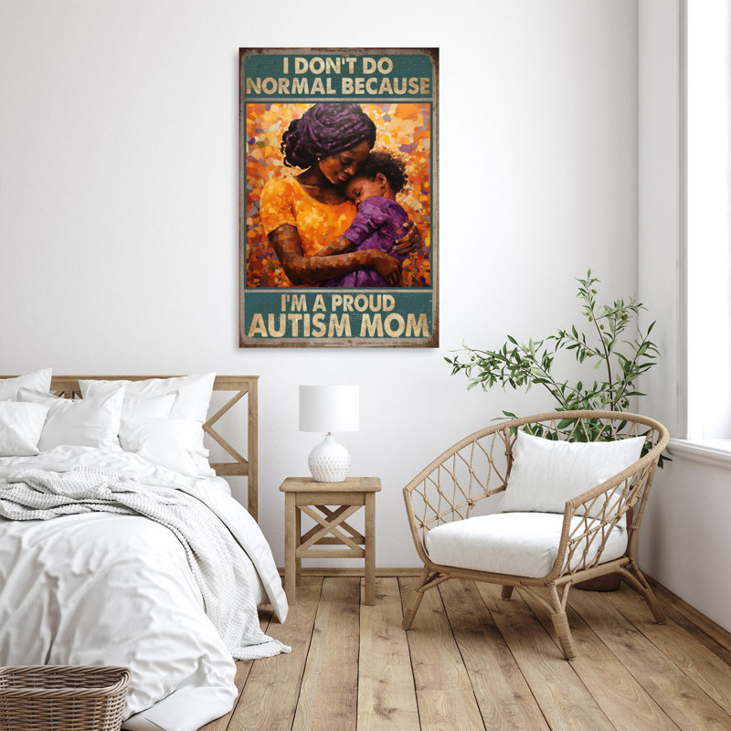 Jamontez Im A Proud Autism Mom sur impression sur toile, H 36 po x l 24 po x P 1,25 po
