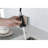 Commercial Spring Kitchen Faucets Matte Black With Pull Out Sprayer,  Stainless Steel Snk Faucet, Industrial 3-Hole Sink Faucet For Camper Laundry Bar,