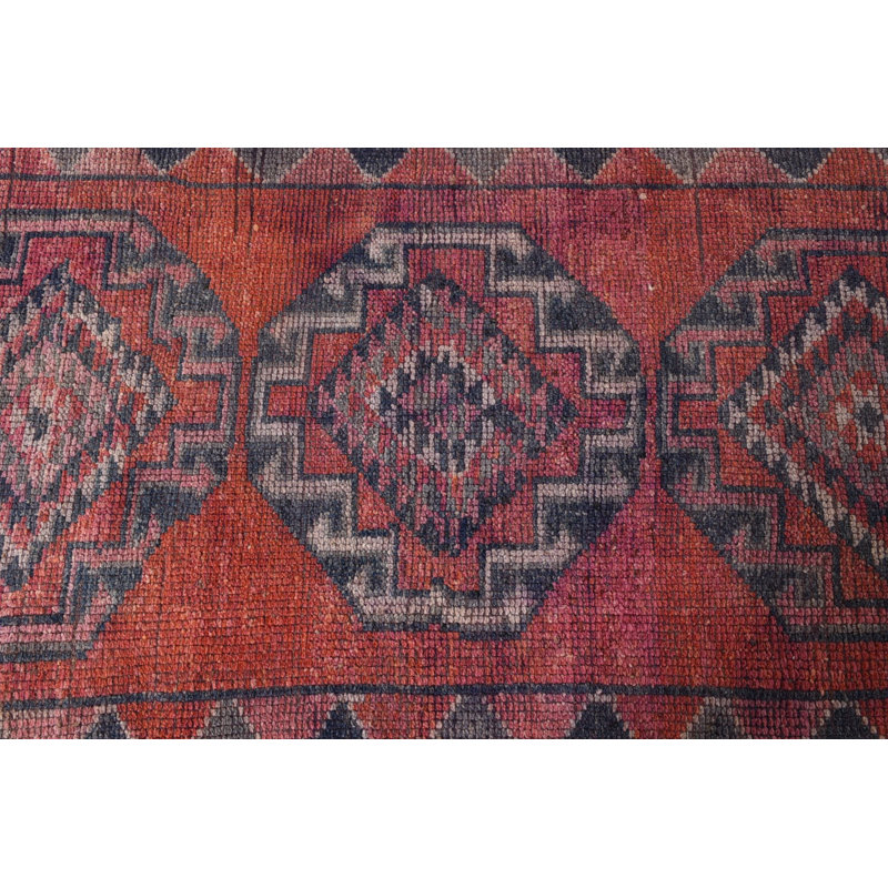 Tapis de couloir 2,9 x 11,5 pi, tapis Oushak, tapis Anatolian, tapis rétro, tapis turc, tapis moderne mauve