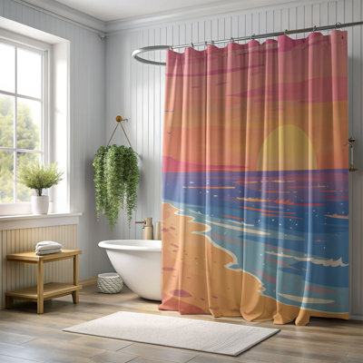 Rideau de douche Coastal Dusk - Premium