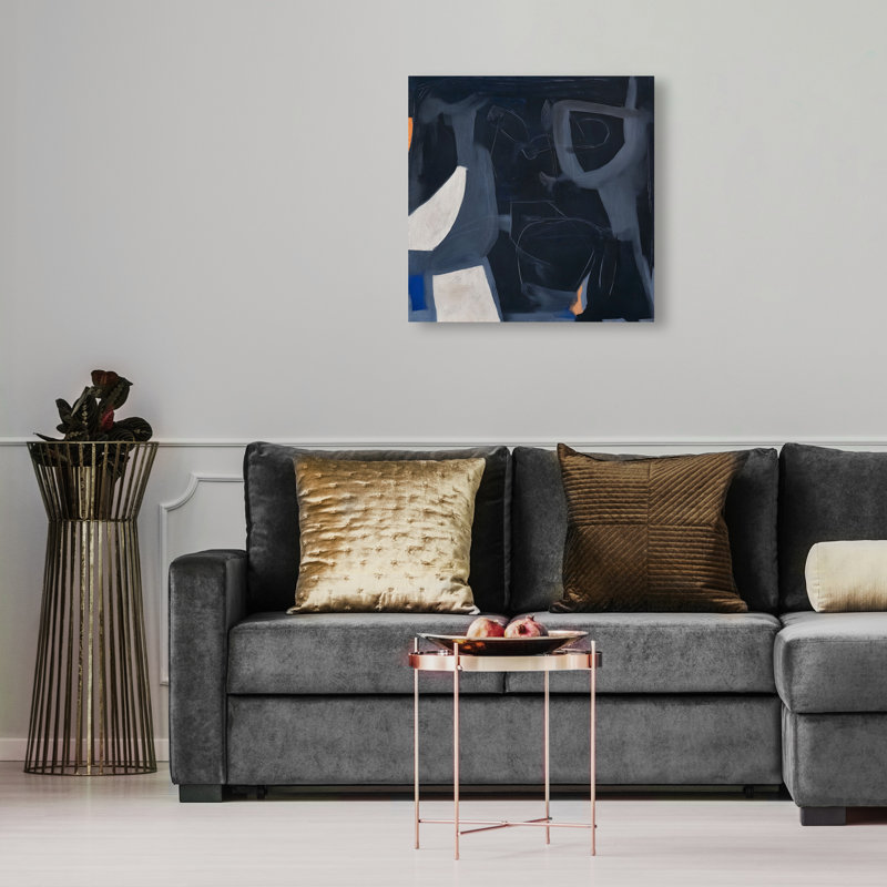Obscured Voices I Canvas Abstract Print by Oliver Gal, Black Frame, 12 x 12, 16"H x 16"W, Canvas Unframed