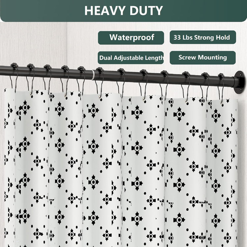 47.6cm L-Shaped Wall Shower Curtain Pole