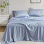 Édredon à motif floral bleu aquarelle pour lit de très grand lit, ajustement de matelas de 16 po, microfibre douce, draps et draps lavables à la machine, impression, profondeur