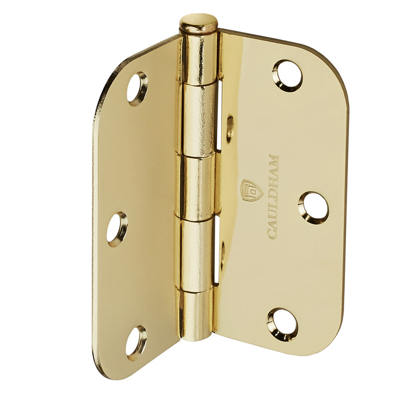 Butt Bearing Door Hinges, Polished Brass