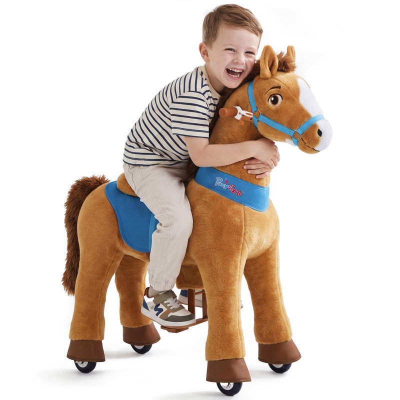 Model E Ride On Horse, Brun, Size 4 for Age 4-7