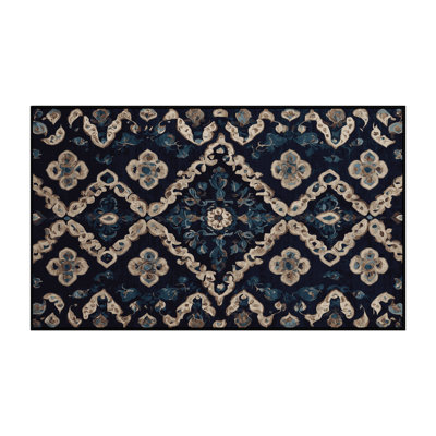 Machine Washable Gray Area Rug
