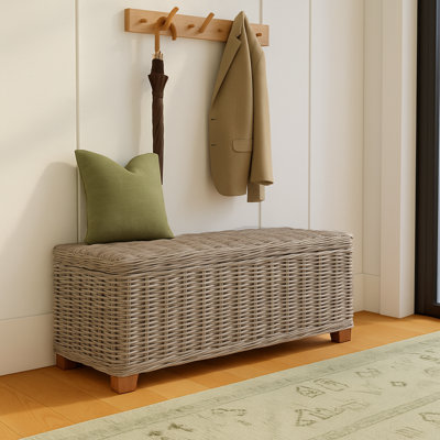 Castiel Abaca Flip Top Storage Bench by Sand & Stable
