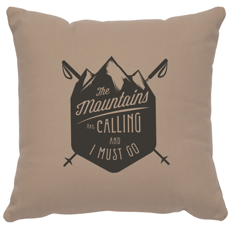 Coussin Wooded River Image - Mountain are Calling - Albâtre en coton, Albâtre