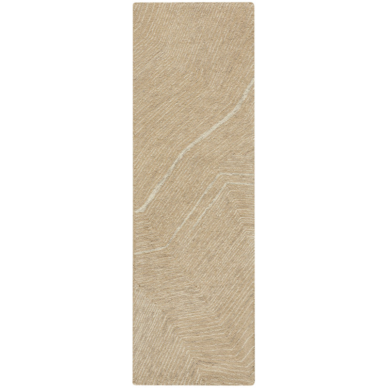 DKNY Pure Angles Camel Modern Indoor Rug, Runner 2'3" x 7'6"