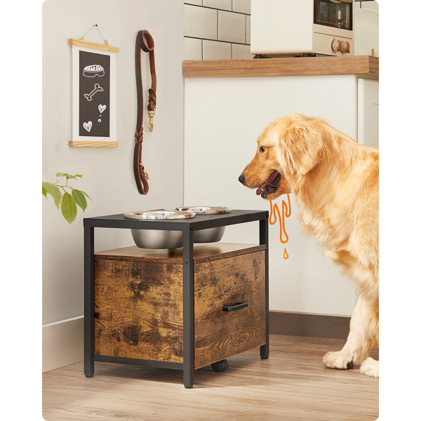 Huntley Elevated Pet Stainless Steel Double Bowl Feeder