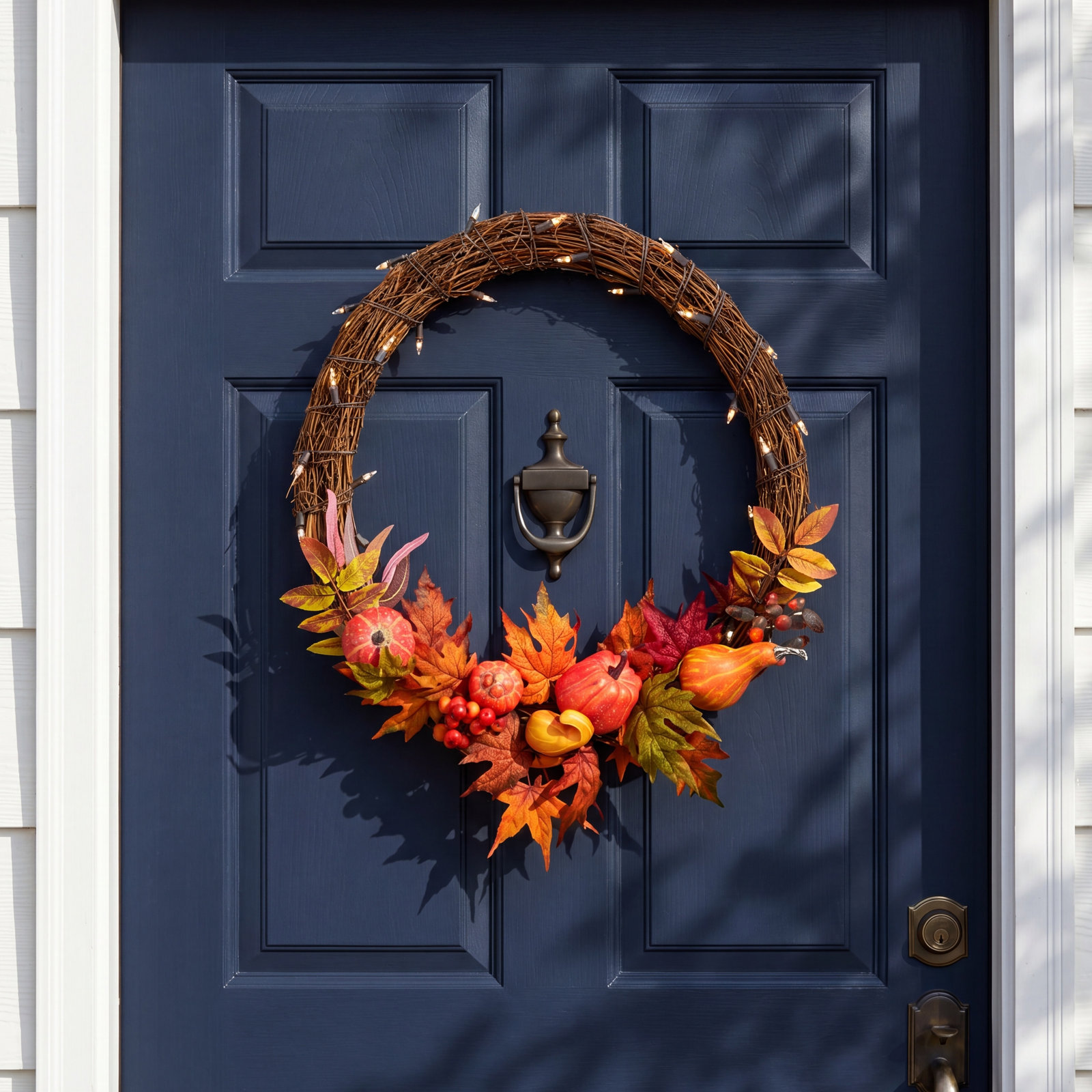 22'' Thanksgiving Lighted Polyester Wreath
