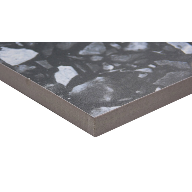 Fragmento ™ 12 po X 24 po Carreau de plancher et de mur en porcelaine matte (15,5 pieds carrés / caisse), Grand noir moucheté