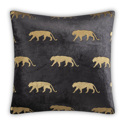 Rica Ivory Gold Embroidered Pillow