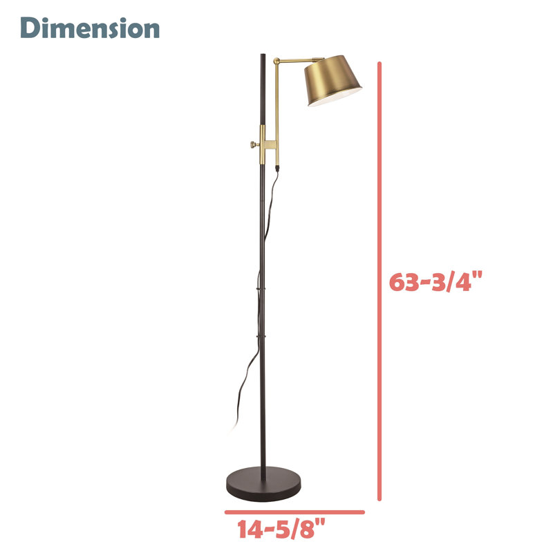 #42003-53-1, w/Copper Painted Floor Lamp,63-3/4"H,E26 Socket,Bulb Not Included