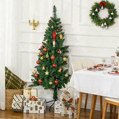 Half Artificial Christmas Tree with Steel Base