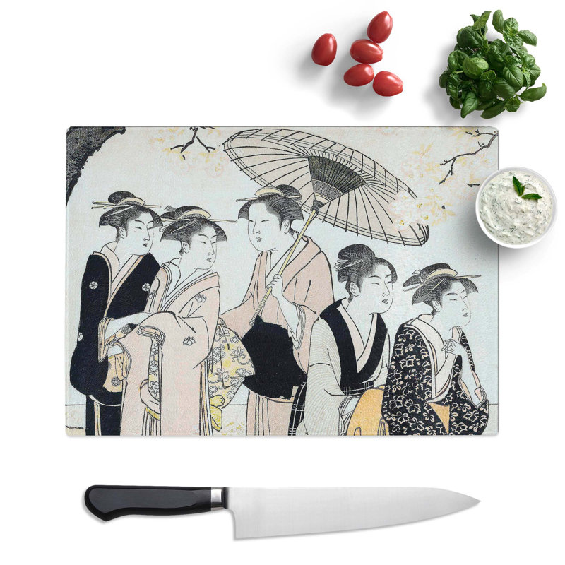 Tempered Glass the Third Month by Torii Kiyonaga Chopping Board, 39 cm x 28.5 cm