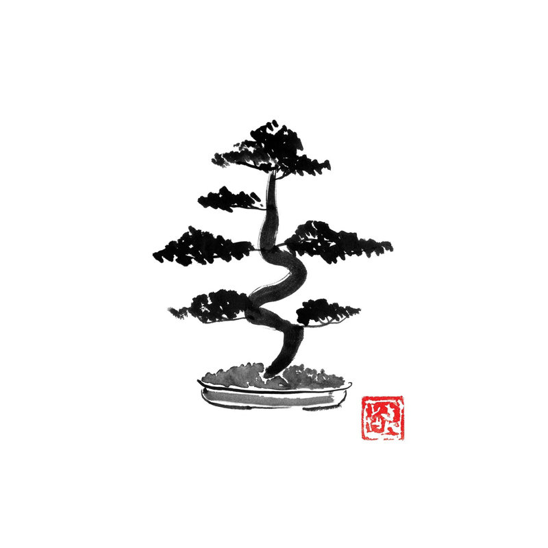 Bonzai by Péchane - Painting on Canvas, Wrapped Canvas, 66.04 cm H x 45.72 cm W x 1.91 cm D