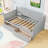 Twin Size Wooden Daybed with Integrated Storage Drawers and Slats-212683045