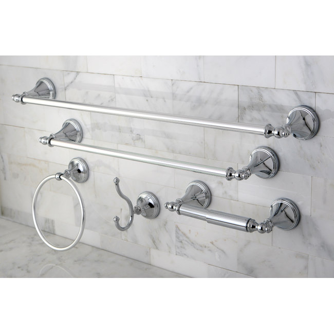 Ensemble de quincaillerie de salle de bain 5 pièces Naples, Chrome poli